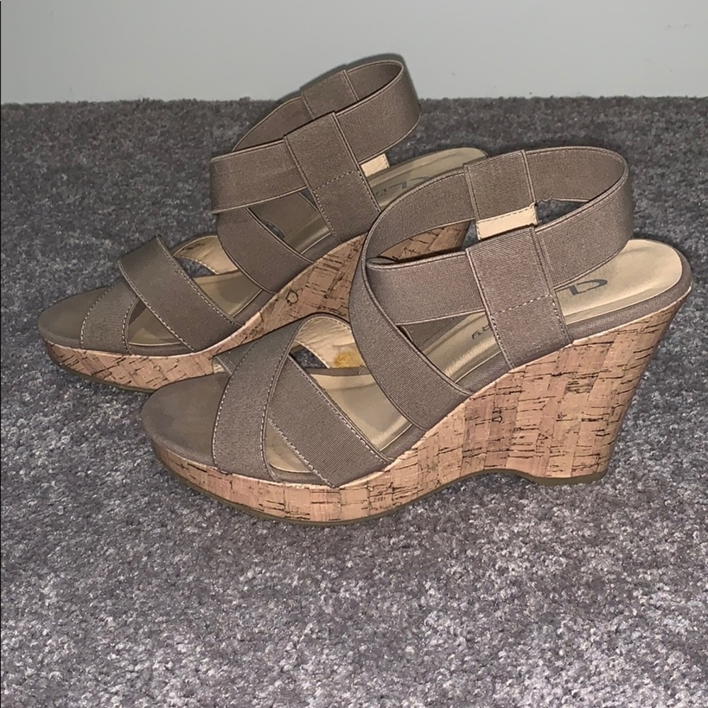 Nude Wedges 👡 by Chinese Laundry. Gently worn.